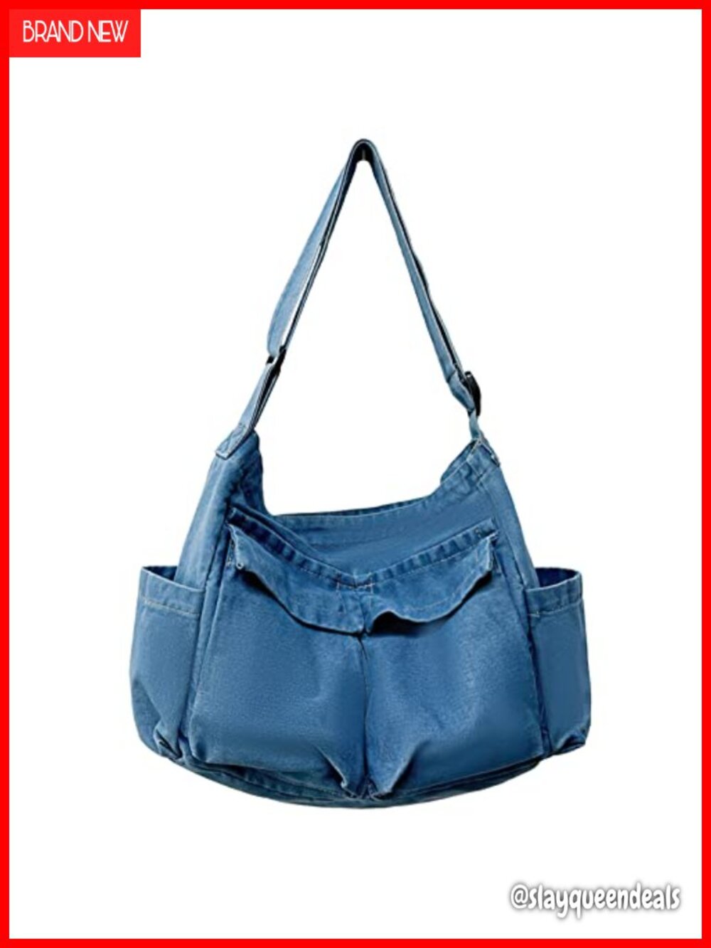 Canvas Messenger Bag Large Crossbody Hobo Shoulder Tote Multi Pocket
